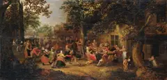 zugeschrieben David Vinckboons, BAUERNKIRCHWEIH., Öl auf Holz