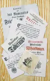 Saxonian School, ZWEI QUODLIBETS (TROMPE-L'OEILS), BESTEHEND AUS SCHRIFTSTÜCKEN UND AQUARELLEN., Gouache auf Papier (unter Glas gerahmt)
