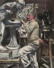 Porträt des Bildhauers Nikolaus Friedrich by Lovis Corinth, Öl auf Leinwand, sold Jun 2006