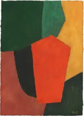 Otto Freundlich, Ohne Titel, Gouache über Bleistift auf leicht genarbtem Aquarellbütten