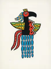 Fernand Léger, L'Oiseau magie, Aquatintaradierung und Farbserigraphie auf Rives-Velin