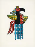 Fernand Léger, L'Oiseau magie, Aquatintaradierung und Farbserigraphie auf Rives-Velin