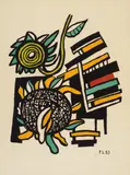 Fernand Léger, Les deux tournesols, Original-Farblithographie auf Arches-Velin