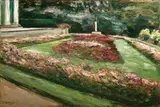 Max Liebermann, Blumenterrasse im Wannseegarten, Öl auf Leinwand