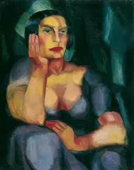 Sitzende (Spanierin) by Carlo Mense, Öl auf Leinwand, doubliert, sold Jun 2006