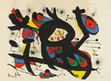 Für die Ausstellung "Miró" im Casino Knokke-le-Zoute by Joan Miró, Original-Farblithographie auf Velin, sold Jun 2006