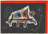 Zu: Die Eidechse mit den Goldfedern by Joan Miró, Original-Farblithographie auf Japan, sold Jun 2006