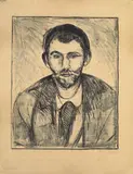 Edvard Munch, Stanislaw Przybyszewski, Original-Lithographie auf glattem Velin