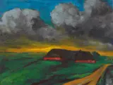 Emil Nolde, Marschhof, Öl auf Leinwand