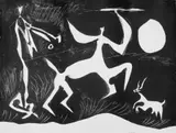 Centaure dansant, fond noir by Pablo Picasso, Original-Lithographie auf Arches-Velin, sold Jun 2006