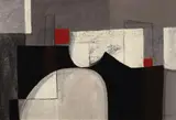 Paul Reichle, Komposition "Brückenbogen", Acryl auf Karton