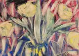Blumenstilleben by Christian Rohlfs, Wassertempera auf leicht genarbtem Aquarellpapier, sold Jun 2006