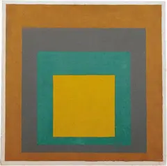 Josef Albers, Study to Homage to the Square: "Elected", Öl auf Masonit