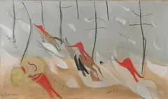 Alexander Camaro, Parforcejagd, Öl auf Leinwand