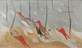 Alexander Camaro, Parforcejagd, Öl auf Leinwand