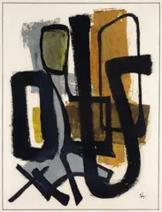 54/187 by Rolf Cavael, Öl und Graphit auf festem glatten Karton, sold Jun 2006