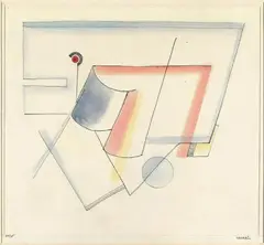 28/2 by Rolf Cavael, Aquarell und Bleistift auf festem weißen Karton, sold Jun 2006