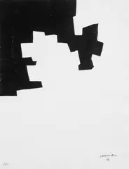 Eduardo Chillida, Hutsune I, Original-Holzschnitt auf gelblichem, genarbtem handgeschöpften Velin