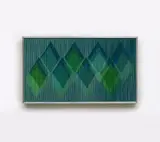 Carlos Cruz-Diez, Physichromie No. 194, Grüne Kunststofflamellen auf mit Gouache bemaltem Holz in Aluminiumrahmen