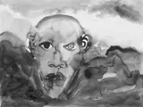 Rainer Fetting, Jamaica, Aquarell auf Velin