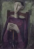 Peter Herkenrath, Ohne Titel (Frau mit Schirm)