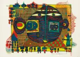 Abschied aus Afrika by Friedensreich Hundertwasser, 1967, lithograph on paper, sold Jun 2006