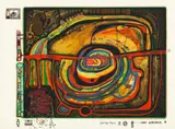 Look at it on a rainy day by Friedensreich Hundertwasser, screenprint, sold Jun 2006