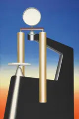 Konrad Klapheck, Die Wahrsagerin, Öl auf Leinwand
