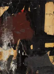 Franz Kline, Ohne Titel, Öl und Papiercollage auf Hartkarton