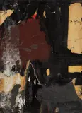 Franz Kline, Ohne Titel, Öl und Papiercollage auf Hartkarton