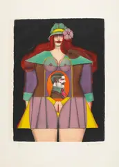 Richard Lindner, Ohne Titel, Mit einem Text von Eugène Ionesco und 10 Farblithographien von Richard Lindner auf Arches-Velin um