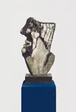 S by Markus Lüpertz, Bronzeplastik, farbig gefaßt und mit gräulicher Patina, sold Jun 2006
