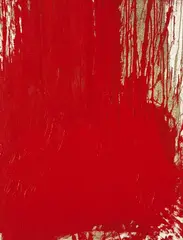Ohne Titel by Hermann Nitsch, Öl und Blut auf Jute, sold Jun 2006