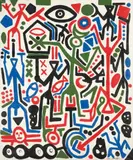 TOSX-System by A. R. Penck, Öl auf Leinwand, sold Jun 2006