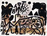 Ohne Titel by A. R. Penck, Acryl auf Leinwand, sold Jun 2006