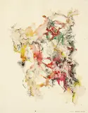 Bernard Schultze, Ohne Titel, Aquarell, Deckweiß und Tuschfeder auf weißem glatten Papier
