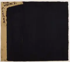Richard Serra, Ohne Titel, Öl auf graubraunem festen Karton