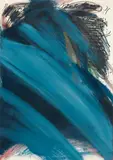 Walter Stöhrer, Ohne Titel, Gouache, Goldfarbe, Ölkreide und Graphit über Original-Radierung auf Bütten-Karton