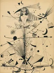 Antoni Tàpies, Drawing for Lilith by J. E. Cirlot, Agustí 187 (Die Abbildung im Werkverzeichnis zeigt abweichende Papiermaße)