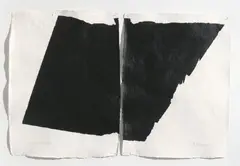 Norbert Thomas, Gerissene Form (klein) 2, Acryl auf handgeschöpftem Papier