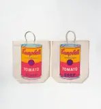 Andy Warhol, Campbell's Soup Can on Shopping Bag, 2 Arbeiten: jeweils Farbserigraphie auf Papiertüte