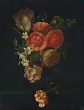 zugeschrieben Pieter Hardimé, BLUMENSTILLEBEN., Öl auf Leinwand (doubliert)
