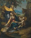Italian School, DIE RUHE AUF DER FLUCHT.
