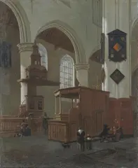 KIRCHENINTERIEUR. by Gerard Houckgeest, Öl auf Leinwand, sold May 2006