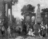 ALLEGORIE AUF DIE GLEICHHEIT DER MENSCHEN VOR DEM TOD. by Nachfolge Gerard de Lairesse, Öl auf Leinwand, sold May 2006