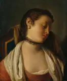 zugeschrieben Pietro Antonio Conte Rotari, ZWEI IDEALBILDNISSE JUNGER FRAUEN., Öl auf Leinwand (doubliert)