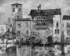Carl Barth, Venedig, Öl auf Leinwand