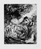 Marc Chagall, Die Henne mit den goldenen Eiern, Original-Radierung auf Montval-Bütten