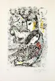 Marc Chagall, Die Zauberer, Original-Farblithographie auf Arches-Velin