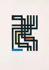 Op Art by Walter Dexel, Gouache und schwarze Tusche auf weißem Karton, sold Dec 2005